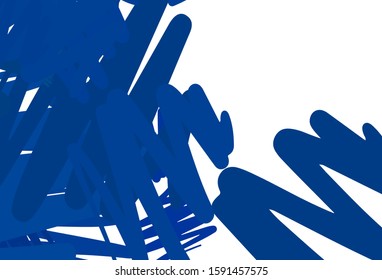 Light BLUE vector pattern with sharp lines. Colorful shining illustration with lines on abstract template. Smart design for your business advert.