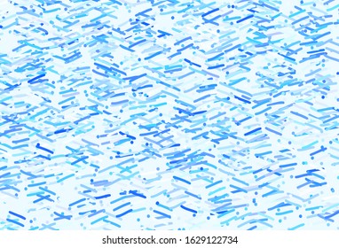 Light BLUE vector pattern with sharp lines. Shining colored illustration with sharp stripes. Pattern for ads, posters, banners.