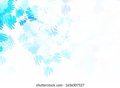 Light BLUE vector pattern with sharp lines. Modern geometrical abstract illustration with Lines. Pattern for ad, booklets, leaflets.