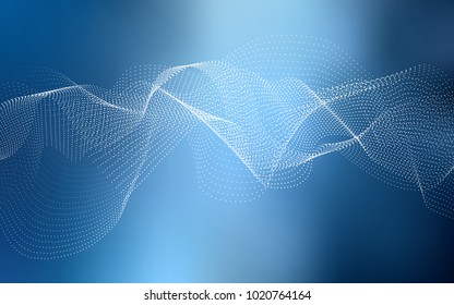 Light BLUE vector pattern with spheres. Glitter abstract illustration with blurred drops of rain. New design for ad, poster, banner of your website.