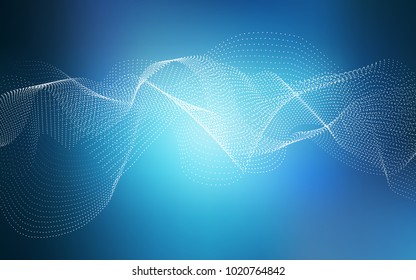 Light BLUE vector pattern with spheres. Glitter abstract illustration with blurred drops of rain. The pattern can be used for ads, leaflets of liquid.