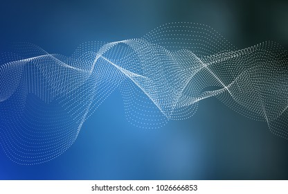 Light BLUE vector pattern with spheres. Glitter abstract illustration with blurred drops of rain. The pattern can be used for ads, leaflets of liquid.