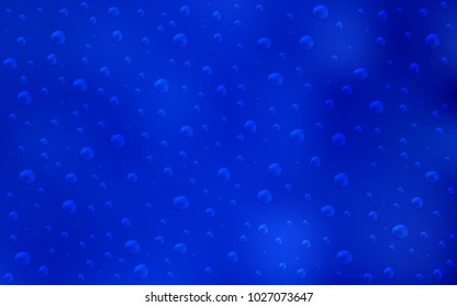 Light BLUE vector pattern with spheres. Abstract illustration with colored bubbles in nature style. The pattern can be used for aqua ad, booklets.