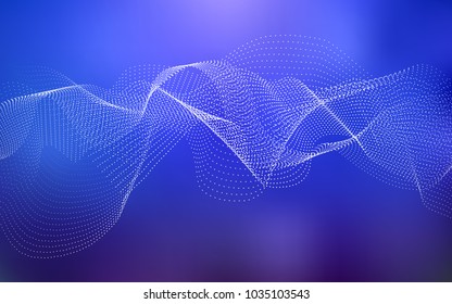 Light BLUE vector pattern with spheres. Blurred bubbles on abstract background with colorful gradient. The pattern can be used for beautiful websites.