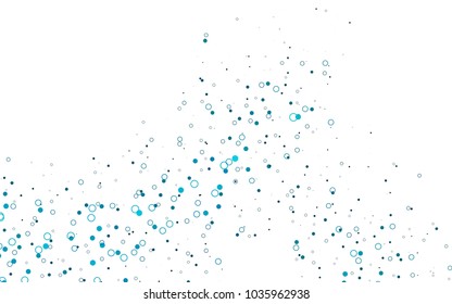 Light BLUE vector  pattern with spheres. Blurred decorative design in abstract style with bubbles. The pattern can be used for beautiful websites.