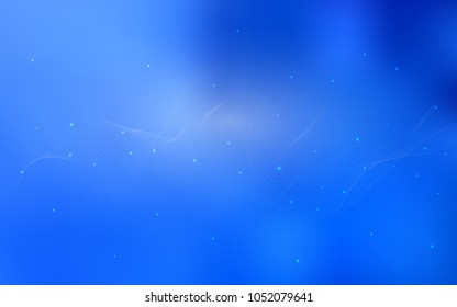 Light BLUE vector pattern with spheres. Blurred bubbles on abstract background with colorful gradient. Completely new template for your brand book.