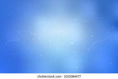 Light BLUE vector pattern with spheres. Abstract illustration with colored bubbles in nature style. Completely new template for your brand book.