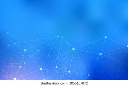 Light BLUE vector pattern with spheres, triangles. Abstract illustration with colorful discs and triangles. New design for ad, poster, banner of your website.