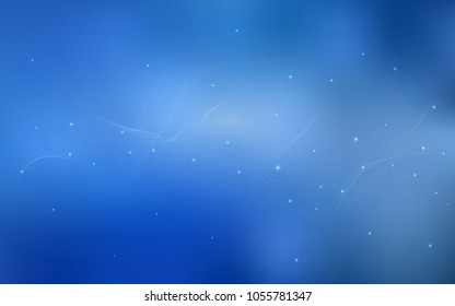 Light BLUE vector pattern with spheres. Blurred decorative design in abstract style with bubbles. Beautiful design for your business natural advert.