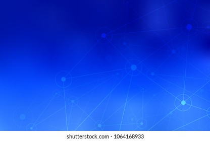 Light BLUE vector pattern with spheres, triangles. Decorative design in abstract style with triangle structure. Pattern can be used for beautiful websites.