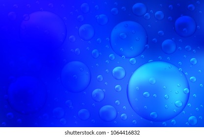 Light BLUE vector pattern with spheres. Illustration with set of shining colorful abstract circles. The pattern can be used for aqua ad, booklets.