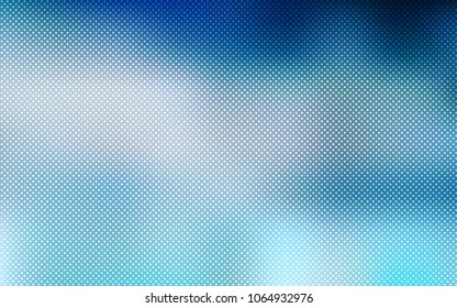 Light BLUE vector pattern with spheres. Glitter abstract illustration with blurred drops of rain. Pattern can be used for futuristic ad, booklets.