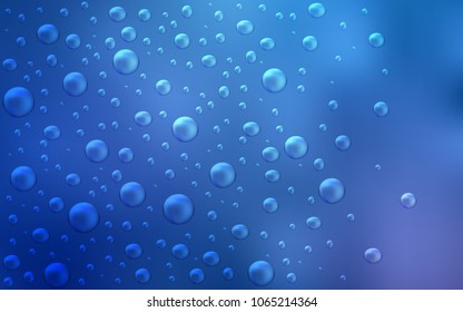 Light BLUE vector pattern with spheres. Illustration with set of shining colorful abstract circles. Beautiful design for your business natural advert.