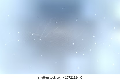 Light BLUE vector pattern with spheres. Abstract illustration with colored bubbles in nature style. Completely new template for your brand book.