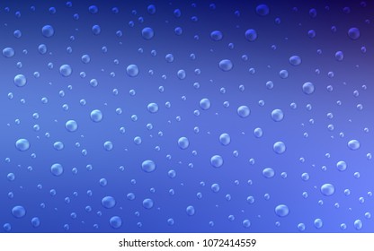 Light BLUE vector pattern with spheres. Glitter abstract illustration with blurred drops of rain. Completely new template for your brand book.