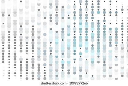 Light BLUE vector  pattern with spheres. Blurred bubbles on abstract background with colorful gradient. New design for ad, poster, banner of your website.