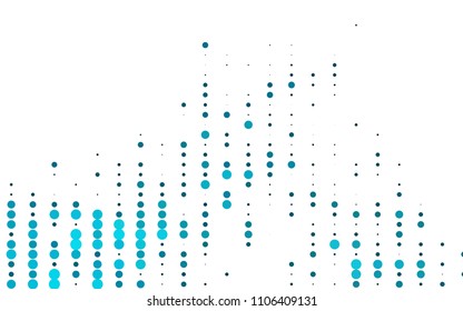 Light BLUE vector  pattern with spheres. Blurred bubbles on abstract background with colorful gradient. The pattern can be used for beautiful websites.