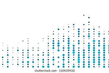 Light BLUE vector  pattern with spheres. Abstract illustration with colored bubbles in nature style. The pattern can be used for beautiful websites.