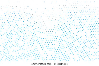 Light BLUE vector  pattern with spheres. Blurred bubbles on abstract background with colorful gradient. The pattern can be used for beautiful websites.