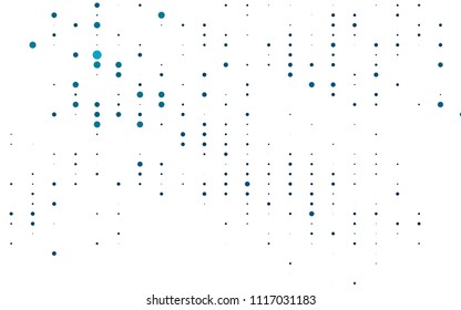 Light BLUE vector  pattern with spheres. Illustration with set of shining colorful abstract circles. The pattern can be used for ads, leaflets of liquid.