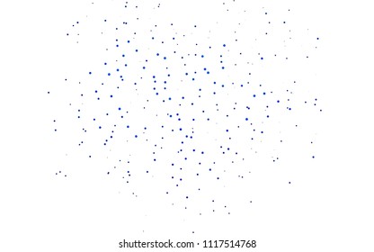 Light BLUE vector  pattern with spheres. Illustration with set of shining colorful abstract circles. Completely new template for your brand book.