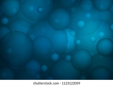 Light BLUE vector pattern with spheres. Modern abstract illustration with colorful water drops. The pattern can be used for ads, leaflets of liquid.