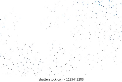 Light BLUE vector  pattern with spheres. Illustration with set of shining colorful abstract circles. Completely new template for your brand book.
