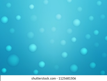 Light BLUE vector pattern with spheres. Modern abstract illustration with colorful water drops. Pattern can be used as texture of water, rain drops.