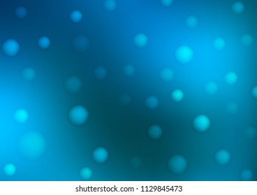 Light BLUE vector pattern with spheres. Blurred decorative design in abstract style with bubbles. The pattern can be used for beautiful websites.