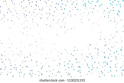 Light BLUE vector  pattern with spheres. Illustration with set of shining colorful abstract circles. The pattern can be used for aqua ad, booklets.