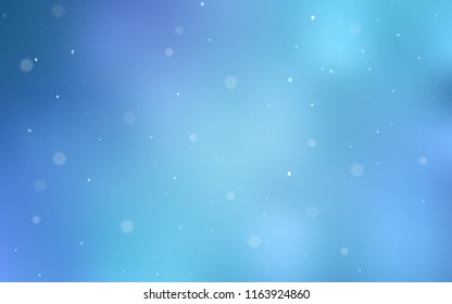 Light BLUE vector pattern with spheres. Beautiful colored illustration with blurred circles in nature style. Pattern can be used for ads, leaflets.