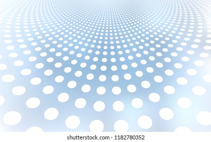 Light BLUE vector pattern with spheres. Abstract illustration with colored bubbles in nature style. Pattern can be used for futuristic ad, booklets.