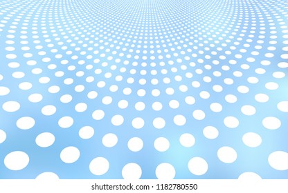 Light BLUE vector pattern with spheres. Glitter abstract illustration with blurred drops of rain. Pattern can be used for futuristic ad, booklets.
