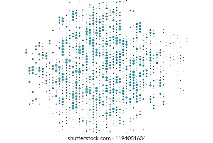 Light BLUE vector pattern with spheres. Glitter abstract illustration with blurred drops of rain. Pattern for ads, booklets.