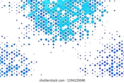 Light BLUE vector pattern with spheres. Colorful illustration with blurred circles in nature style. Design for posters, banners.