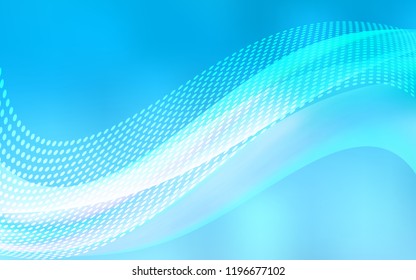 Light BLUE vector pattern with spheres, triangles. Glitter abstract illustration with connection of triangle structure. Design for your business advert.