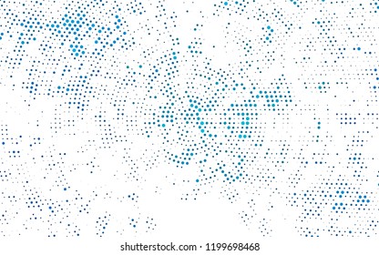 Light BLUE vector pattern with spheres. Illustration with set of shining colorful abstract circles. Pattern of water, rain drops.