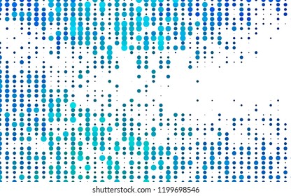Light BLUE vector pattern with spheres. Illustration with set of shining colorful abstract circles. Template for your brand book.