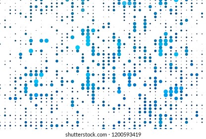 Light BLUE vector pattern with spheres. Blurred bubbles on abstract background with colorful gradient. Pattern for ads, leaflets.