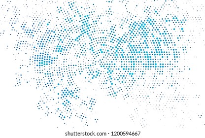 Light BLUE vector pattern with spheres. Beautiful colored illustration with blurred circles in nature style. Design for business adverts.