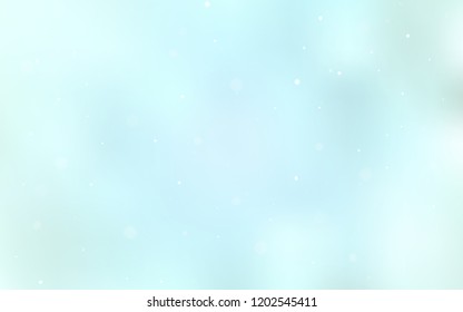Light BLUE vector pattern with spheres. Abstract illustration with colored bubbles in nature style. Completely new template for your brand book.