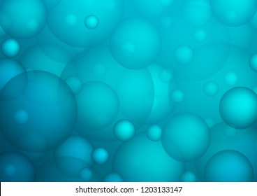 Light BLUE vector pattern with spheres. Beautiful colored illustration with blurred circles in nature style. New design for ad, poster, banner of your website.
