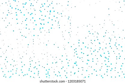Light BLUE vector  pattern with spheres. Abstract illustration with colored bubbles in nature style. Pattern can be used as texture of water, rain drops.