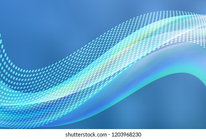 Light BLUE vector pattern with spheres, triangles. Colorful illustration with circles and lines in futuristic style. Pattern for ads, leaflets.