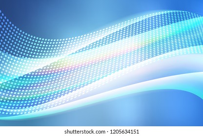 Light BLUE vector pattern with spheres, triangles. Modern abstract colorful illustration with spheres and lines. Trendy design for wallpaper, fabric makers.