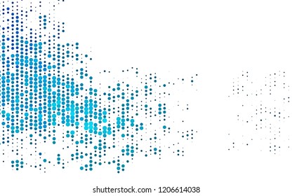 Light BLUE vector pattern with spheres. Blurred decorative design in abstract style with bubbles. Design for business adverts.