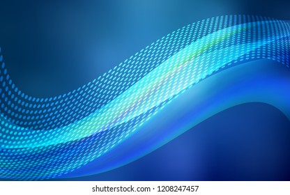 Light BLUE vector pattern with spheres, triangles. Illustration with set of colorful abstract circles and lines. New template for your brand book.