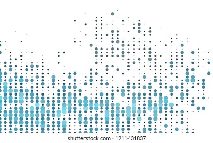 Light BLUE vector pattern with spheres. Illustration with set of shining colorful abstract circles. Design for business adverts.