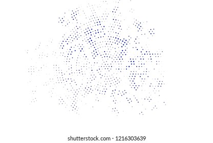 Light BLUE vector pattern with spheres. Illustration with set of shining colorful abstract circles. Design for posters, banners.