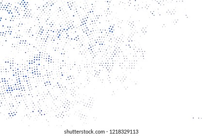 Light BLUE vector pattern with spheres. Illustration with set of shining colorful abstract circles. Design for business adverts.